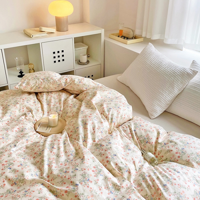 91家纺网 家纺一手货源 找家纺 田野 2022新款40支13372全棉单被套 花束