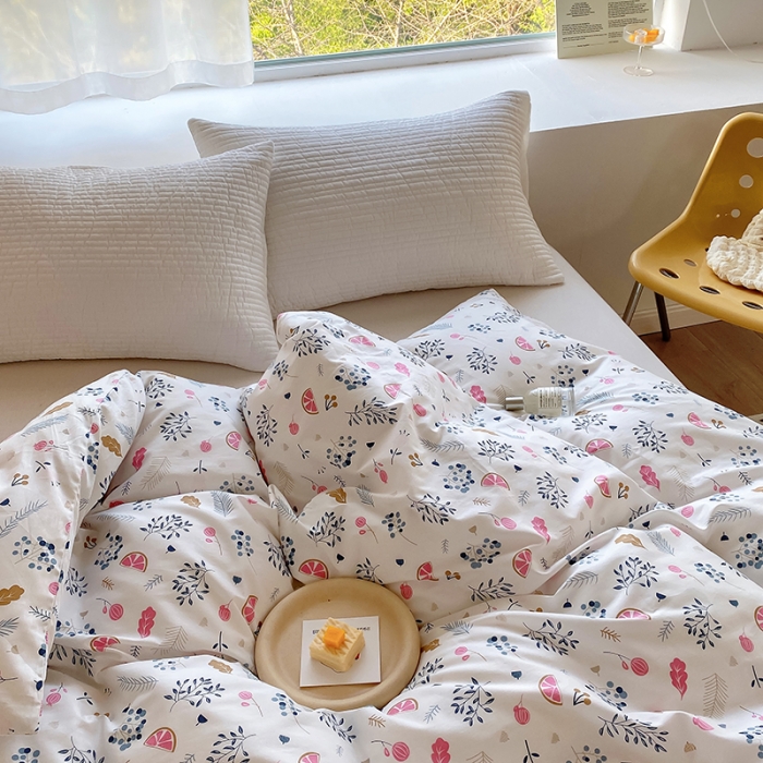 91家纺网 家纺一手货源 找家纺 田野 2022新款40支13372全棉单被套 奇异果