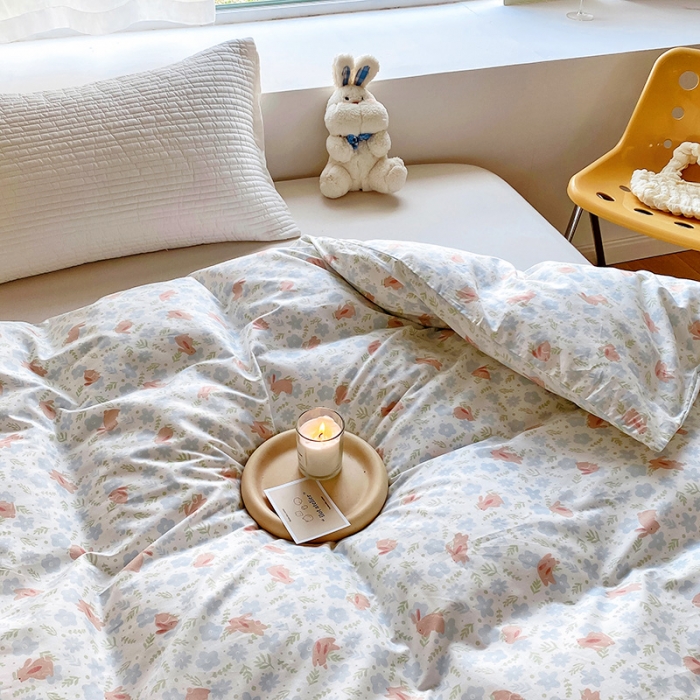 91家纺网 家纺一手货源 找家纺 田野 2022新款40支13372全棉单被套 玉兔