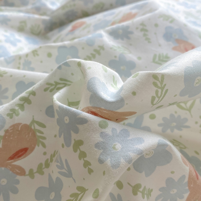 91家纺网 家纺一手货源 找家纺 田野 2022新款40支13372全棉单被套 玉兔