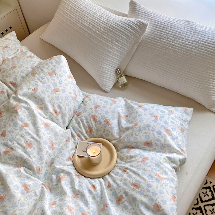 91家纺网 家纺一手货源 找家纺 田野 2022新款40支13372全棉单被套 玉兔