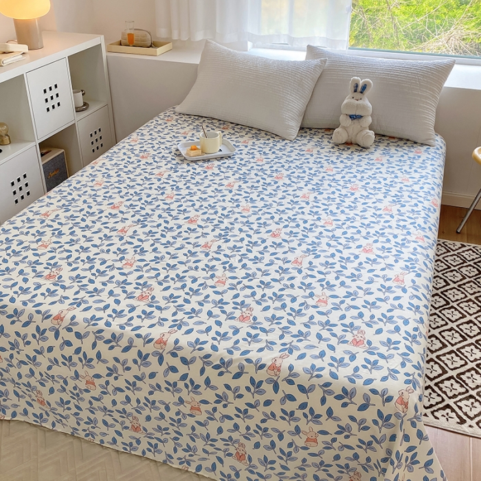 91家纺网 家纺一手货源 找家纺 田野 2022新款40支13372全棉单床单 菲菲兔