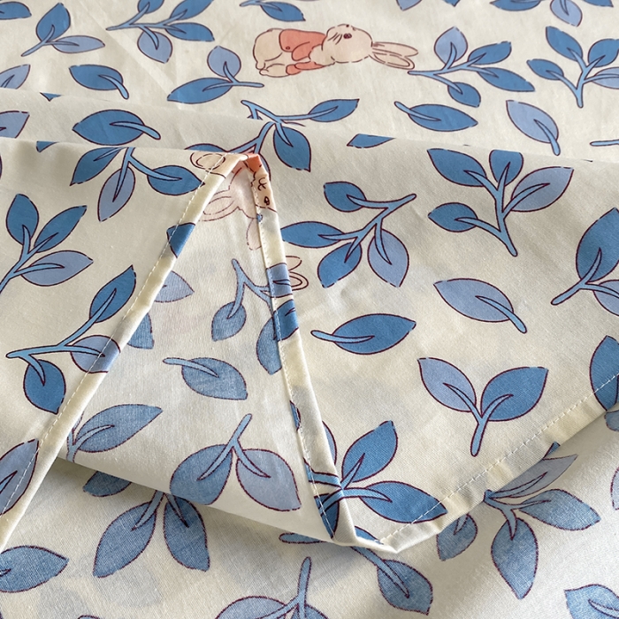 91家纺网 家纺一手货源 找家纺 田野 2022新款40支13372全棉单床单 菲菲兔