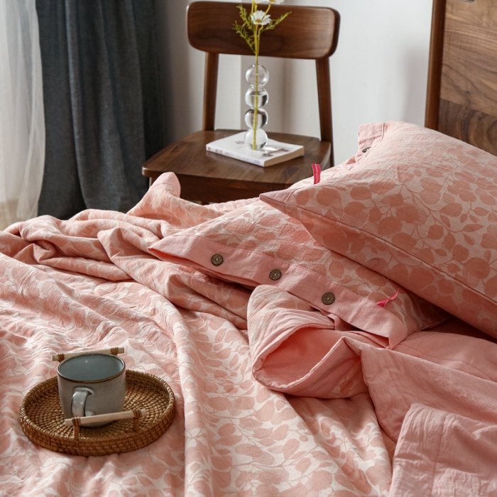 91家纺网 家纺一手货源 找家纺 安莱生活 2022新款棉麻夏被（可随意混搭） 棉麻-粉