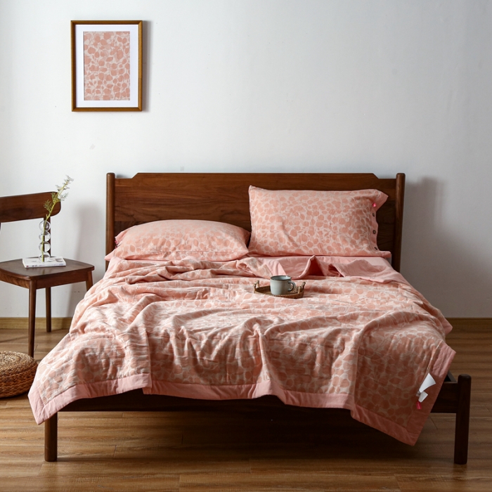 91家纺网 家纺一手货源 找家纺 安莱生活 2022新款棉麻夏被（可随意混搭） 棉麻-粉