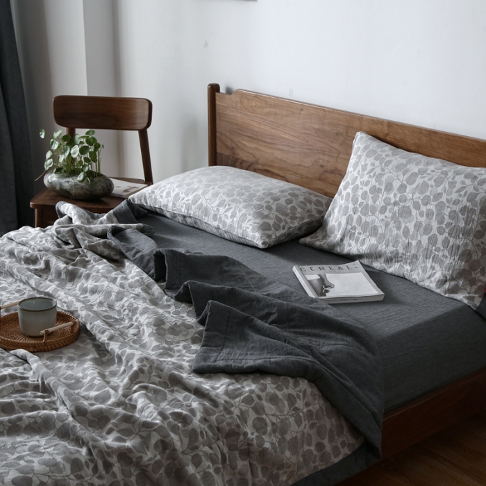 91家纺网 家纺一手货源 找家纺 安莱生活 2022新款棉麻夏被（可随意混搭） 棉麻-灰