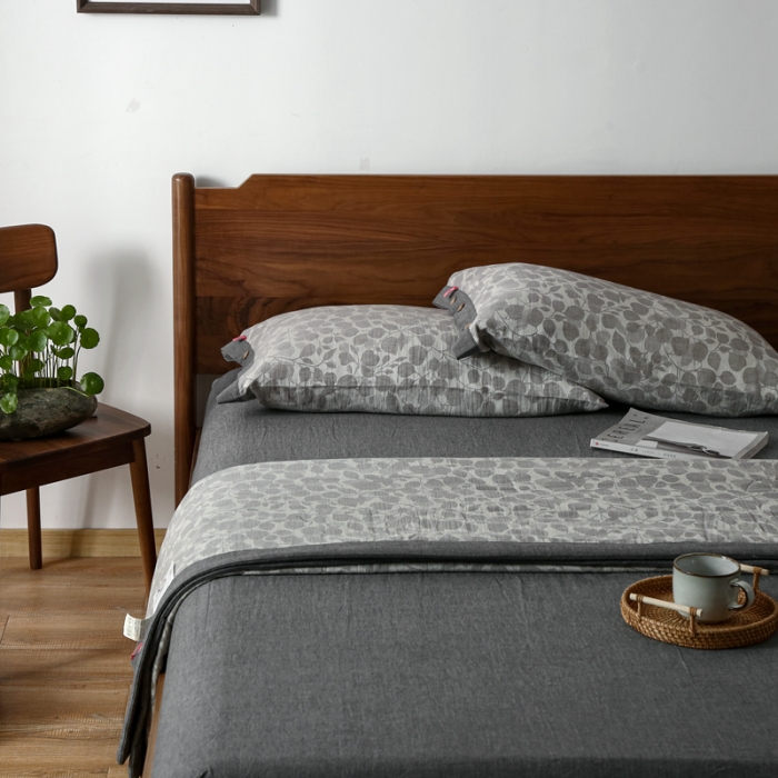 91家纺网 家纺一手货源 找家纺 安莱生活 2022新款棉麻夏被（可随意混搭） 棉麻-灰