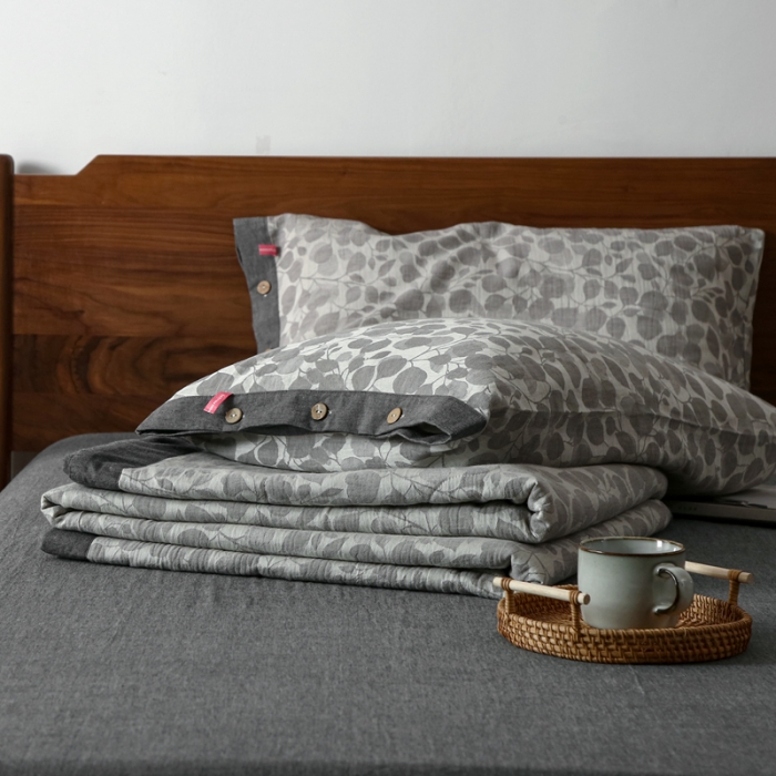 91家纺网 家纺一手货源 找家纺 安莱生活 2022新款棉麻夏被（可随意混搭） 棉麻-灰