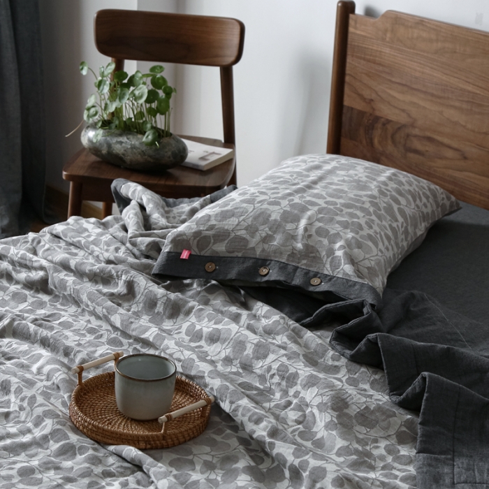 91家纺网 家纺一手货源 找家纺 安莱生活 2022新款棉麻夏被（可随意混搭） 棉麻-灰
