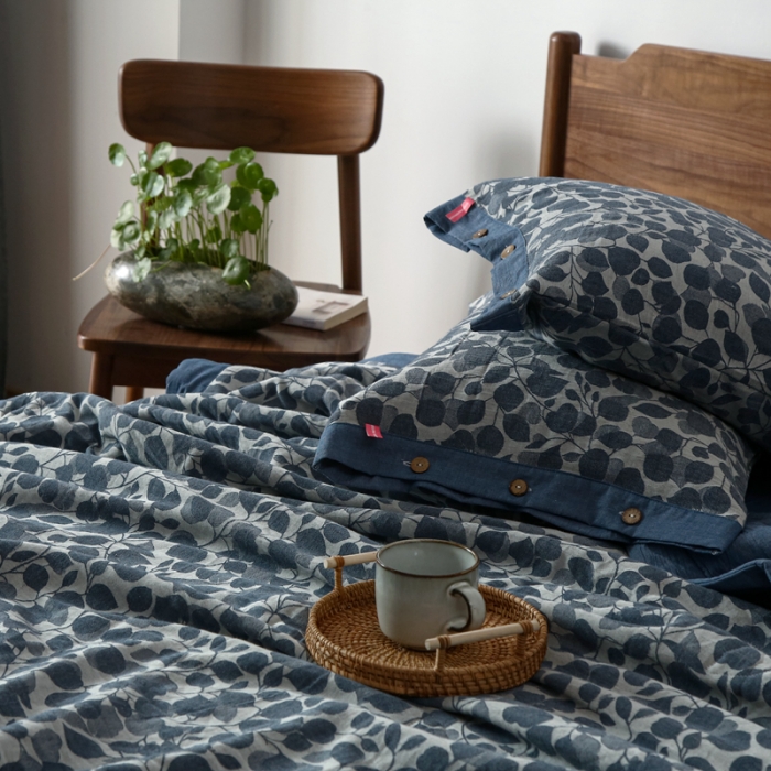 91家纺网 家纺一手货源 找家纺 安莱生活 2022新款棉麻夏被（可随意混搭） 棉麻-蓝