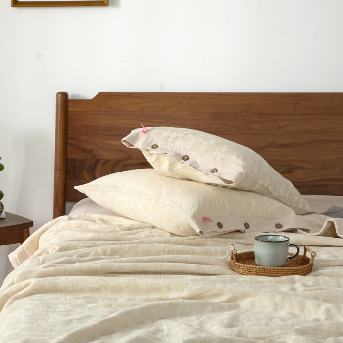 91家纺网 家纺一手货源 找家纺 安莱生活 2022新款棉麻夏被（可随意混搭） 棉麻-米