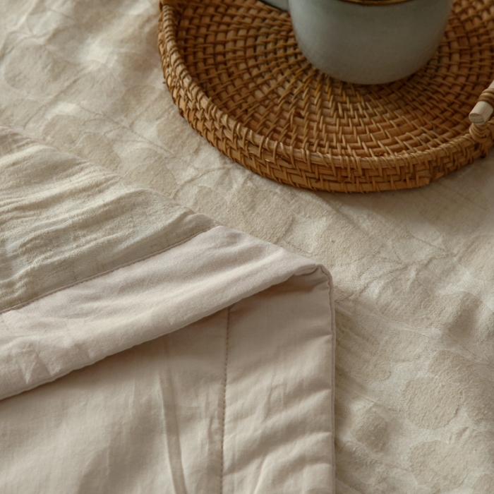 91家纺网 家纺一手货源 找家纺 安莱生活 2022新款棉麻夏被（可随意混搭） 棉麻-米