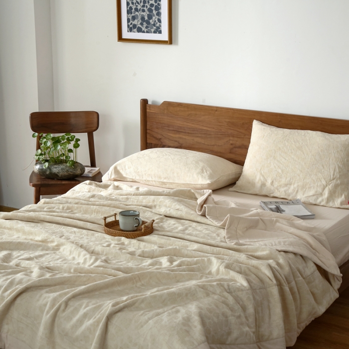 91家纺网 家纺一手货源 找家纺 安莱生活 2022新款棉麻夏被（可随意混搭） 棉麻-米