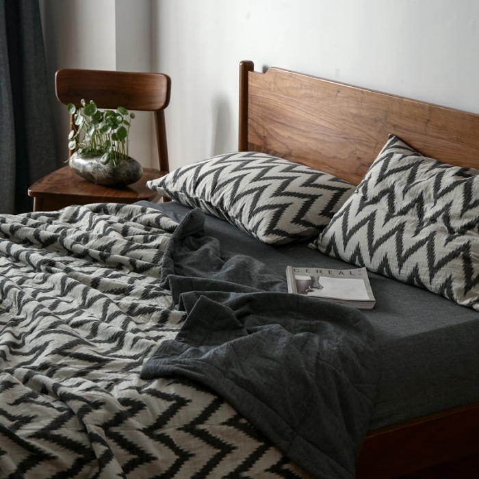 91家纺网 家纺一手货源 找家纺 总 安莱生活2023高端棉麻色织提花夏被-海澜（可随意混搭）