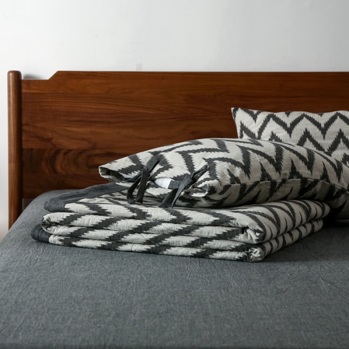 91家纺网 家纺一手货源 找家纺 总 安莱生活2023高端棉麻色织提花夏被-海澜（可随意混搭）