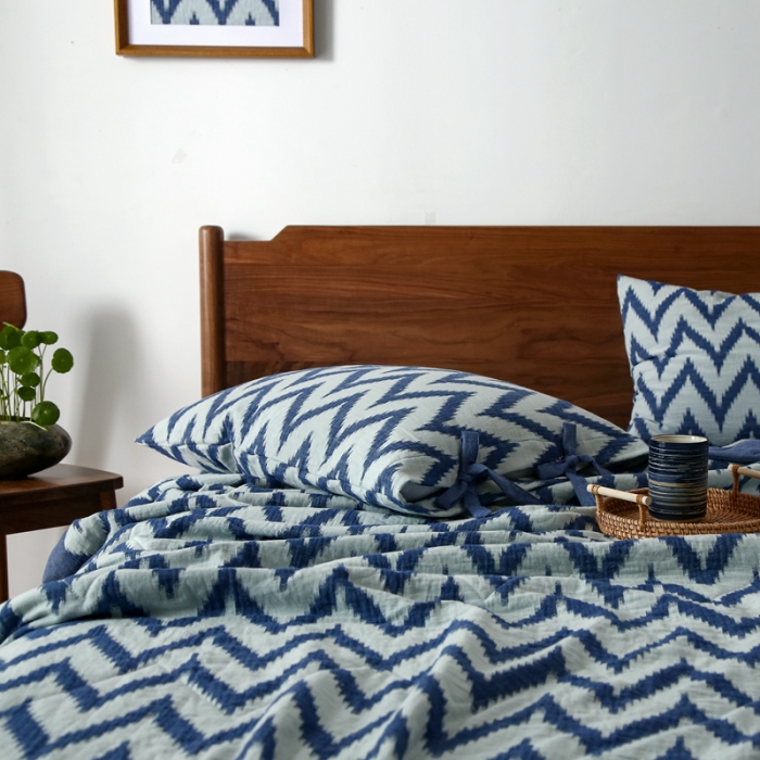 91家纺网 家纺一手货源 找家纺 安莱生活 2022新款海澜夏被 海澜-蓝 可随意混搭