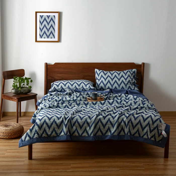 91家纺网 家纺一手货源 找家纺 安莱生活 2022新款海澜夏被 海澜-蓝 可随意混搭