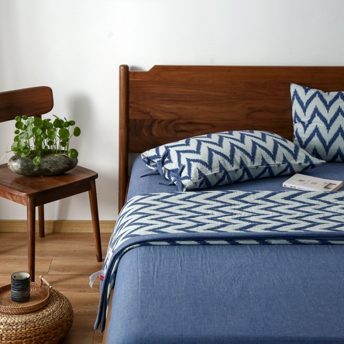 91家纺网 家纺一手货源 找家纺 安莱生活 2022新款海澜夏被 海澜-蓝 可随意混搭