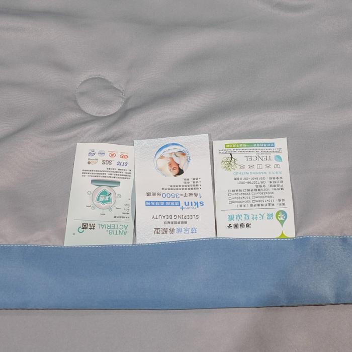 91家纺网 家纺一手货源 找家纺 2022苏东来花卉刺绣水洗真丝四件套纯色冰丝水洗色织全棉夏被 盛开 银灰