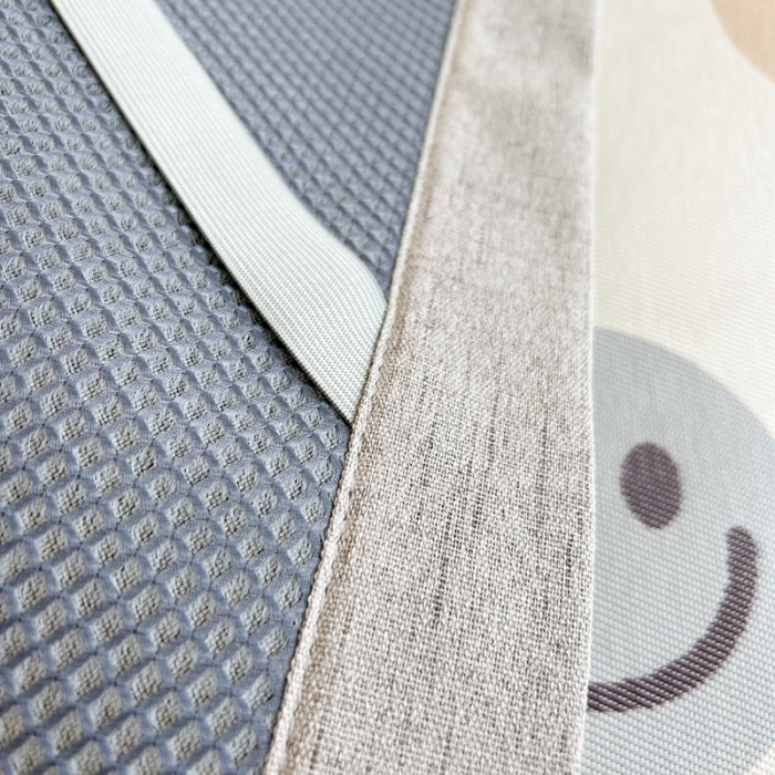 91家纺网 家纺一手货源 找家纺 时年 2022新款全工艺环保数码印花高品质水洗冰丝凉席 微笑波点