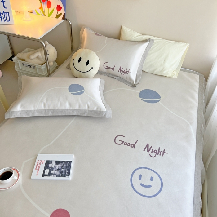 91家纺网 家纺一手货源 找家纺 时年 2022新款全工艺环保数码印花高品质水洗冰丝凉席 小宇宙