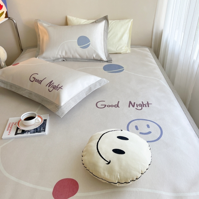 91家纺网 家纺一手货源 找家纺 时年 2022新款全工艺环保数码印花高品质水洗冰丝凉席 小宇宙