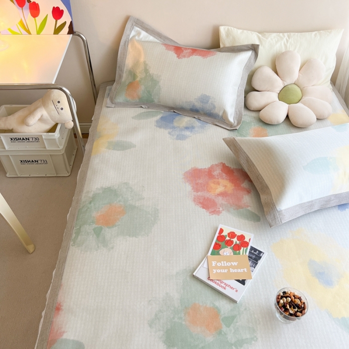 91家纺网 家纺一手货源 找家纺 (总) 时年 2022新全工艺环保数码印花高品质水洗冰丝凉席