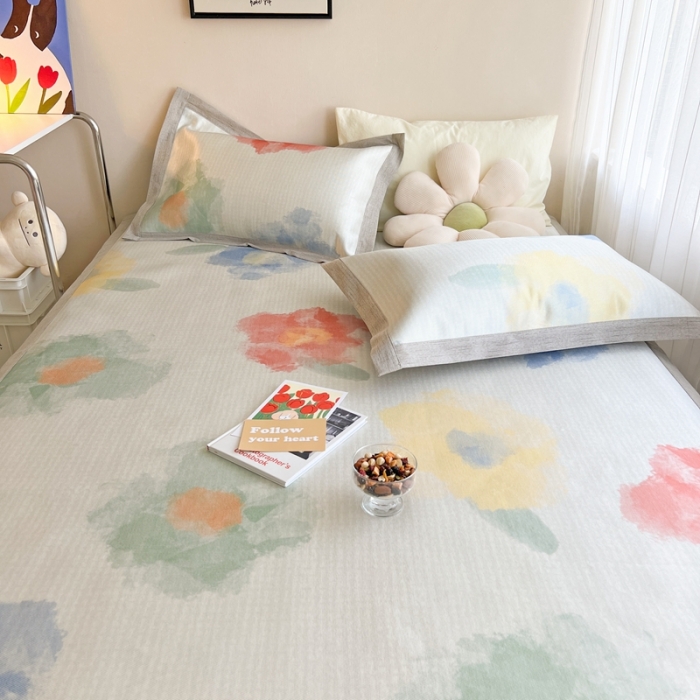 91家纺网 家纺一手货源 找家纺 (总) 时年 2022新全工艺环保数码印花高品质水洗冰丝凉席