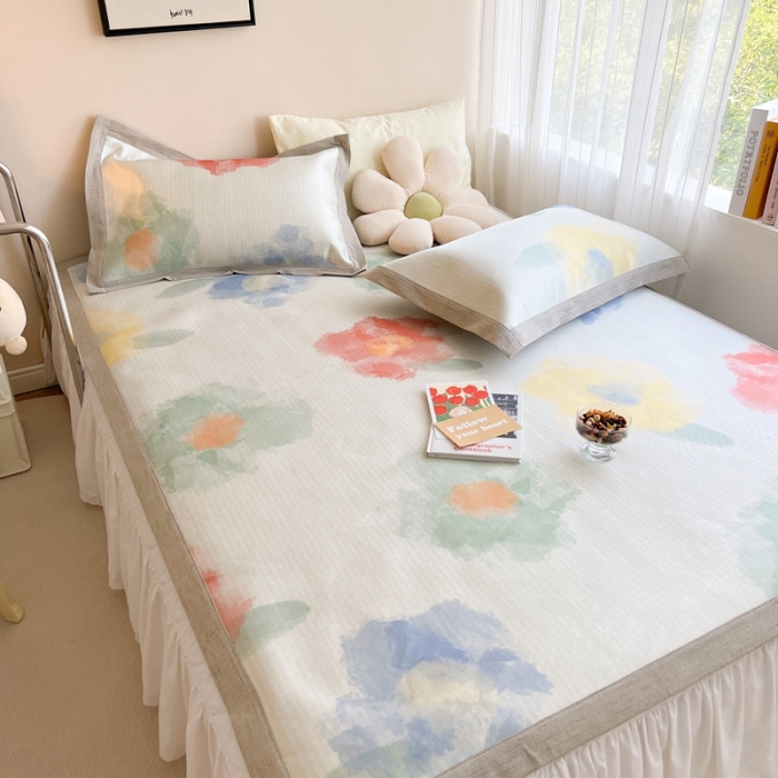 91家纺网 家纺一手货源 找家纺 (总) 时年 2022新全工艺环保数码印花高品质水洗冰丝凉席