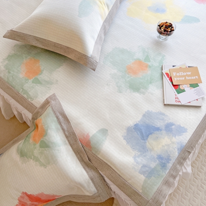 91家纺网 家纺一手货源 找家纺 (总) 时年 2022新全工艺环保数码印花高品质水洗冰丝凉席