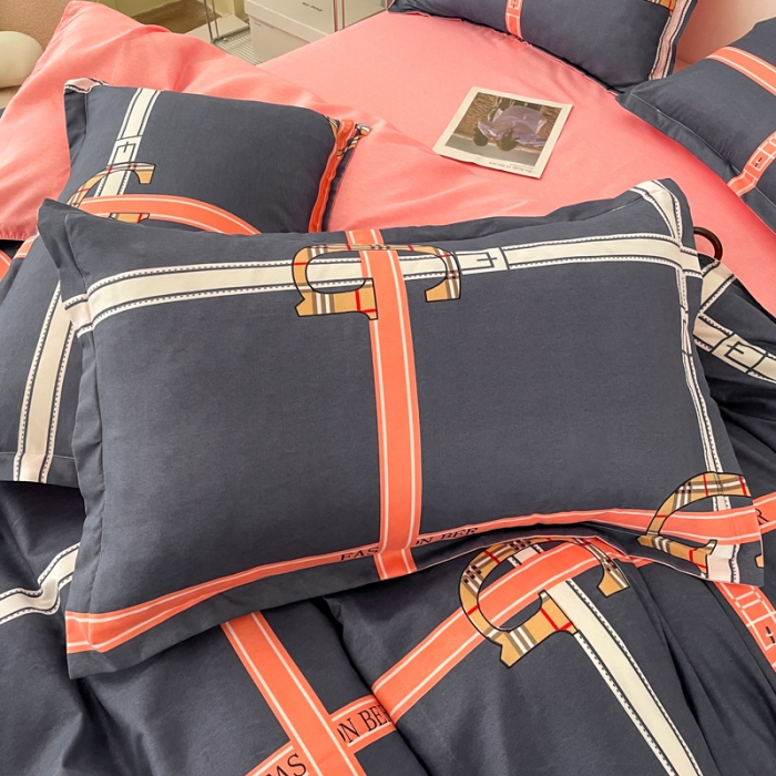 91家纺网 家纺一手货源 找家纺 米粒 2022新款芦荟棉四件套 大G调