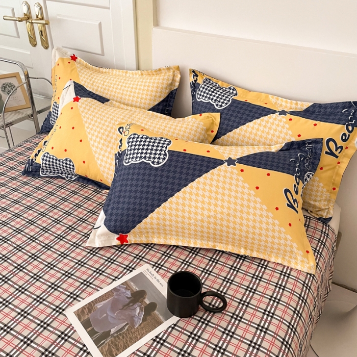 91家纺网 家纺一手货源 找家纺 米粒 2022新款芦荟棉四件套 梦想小熊