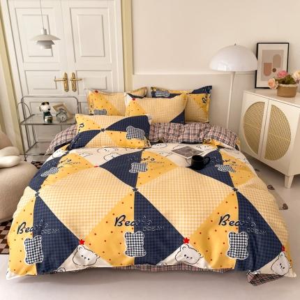 米粒 2022新款芦荟棉四件套 梦想小熊