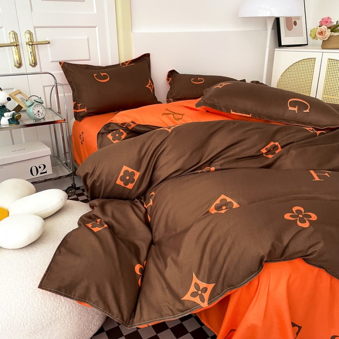 91家纺网 家纺一手货源 找家纺 米粒 2022新款芦荟棉四件套 摩卡