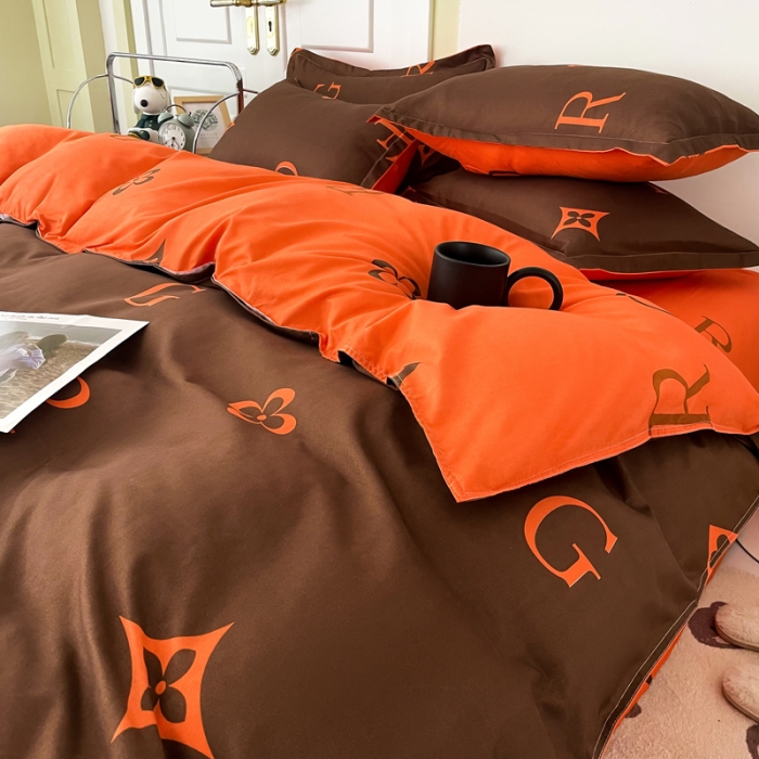 91家纺网 家纺一手货源 找家纺 米粒 2022新款芦荟棉四件套 摩卡