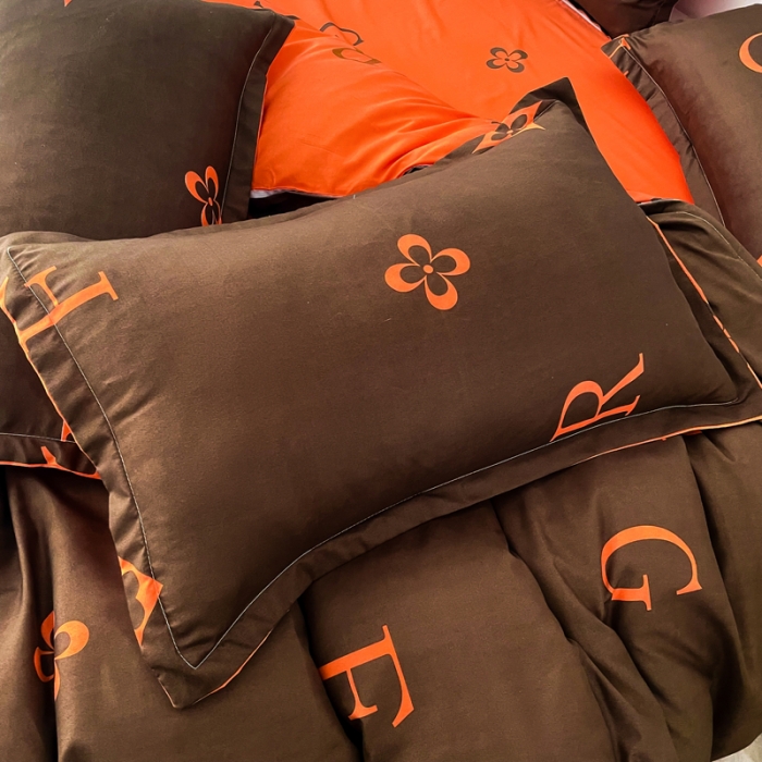 91家纺网 家纺一手货源 找家纺 米粒 2022新款芦荟棉四件套 摩卡