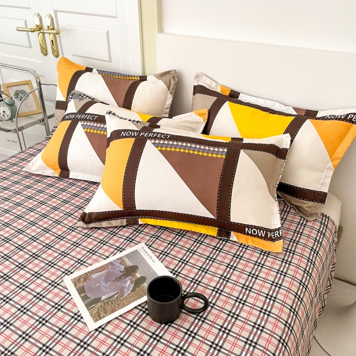 91家纺网 家纺一手货源 找家纺 米粒 2022新款芦荟棉四件套 暖阳