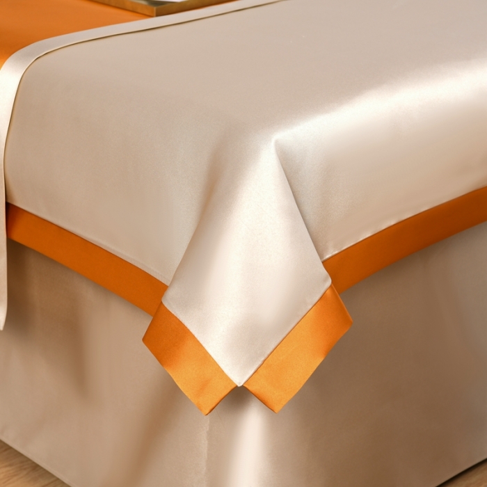 91家纺网 家纺一手货源 找家纺 莉人坊美容床罩批发 2023贵妃段天丝美容床罩四件套 伊丽米黄