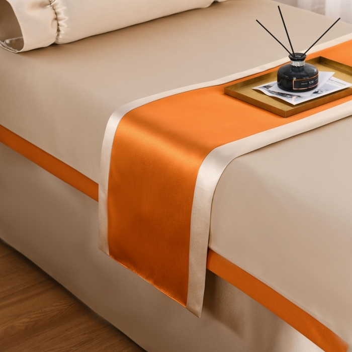 91家纺网 家纺一手货源 找家纺 莉人坊美容床罩批发 2023贵妃段天丝美容床罩四件套 伊丽米黄