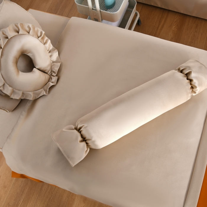 91家纺网 家纺一手货源 找家纺 莉人坊美容床罩批发 2023贵妃段天丝美容床罩四件套 伊丽米黄