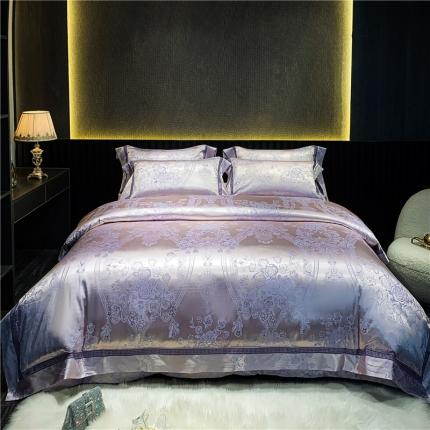 91家纺网 家纺一手货源 找家纺 总OL家纺 升级版漏空丝加棉欧式大提花全棉家居床盖夹棉四件套