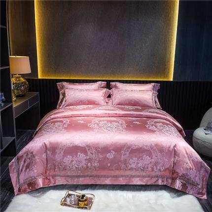91家纺网 家纺一手货源 找家纺 总OL家纺 升级版漏空丝加棉欧式大提花全棉家居床盖夹棉四件套