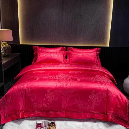 91家纺网 家纺一手货源 找家纺 总OL家纺 升级版漏空丝加棉欧式大提花全棉家居床盖夹棉四件套