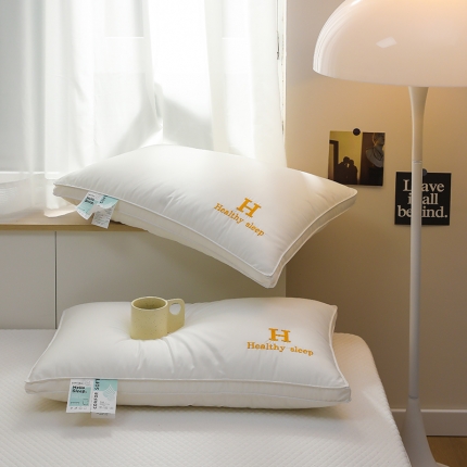 91家纺网 家纺一手货源 找家纺 2023新款德国星级抗菌羽丝枕芯 全棉抗菌枕头