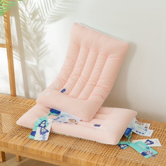 91家纺网 家纺一手货源 找家纺 境月枕芯坊 2022新款冷空气枕护颈款 粉(单边护颈儿童款30*50cm)