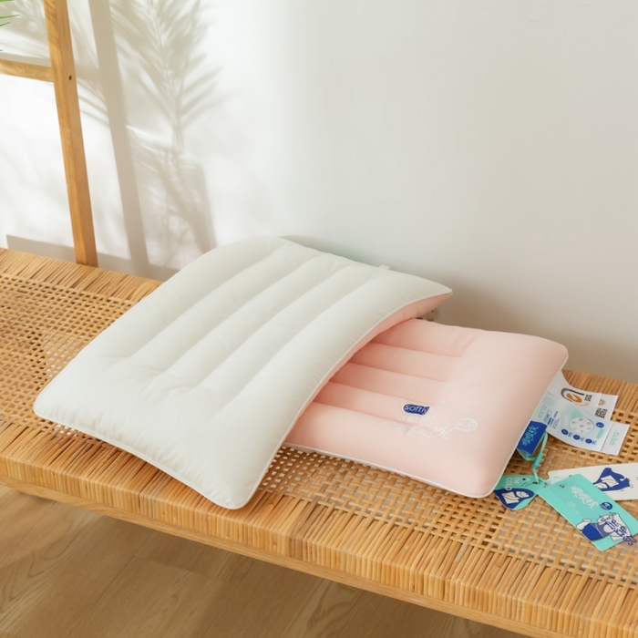 91家纺网 家纺一手货源 找家纺 境月枕芯坊 2022新款冷空气枕护颈款 粉(单边护颈儿童款30*50cm)
