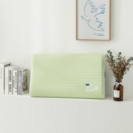 91家纺网 家纺一手货源 找家纺 境月枕芯坊 2022新款冷空气四区款乳胶枕 冷空气乳胶枕绿色