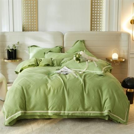 91家纺网 家纺一手货源 找家纺 瑞米家居2022新款卡诺非凡系列华夫格四件套卡诺非凡-豆绿