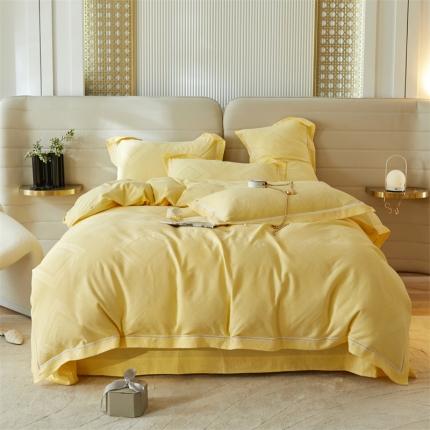 91家纺网 家纺一手货源 找家纺 瑞米家居2022新款卡诺非凡系列华夫格四件套卡诺非凡-柠檬黄