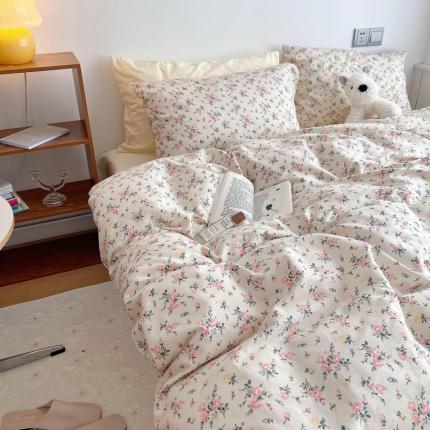 91家纺网 家纺一手货源 找家纺 （总）艾沁 2022新款复古碎花纯棉四件套